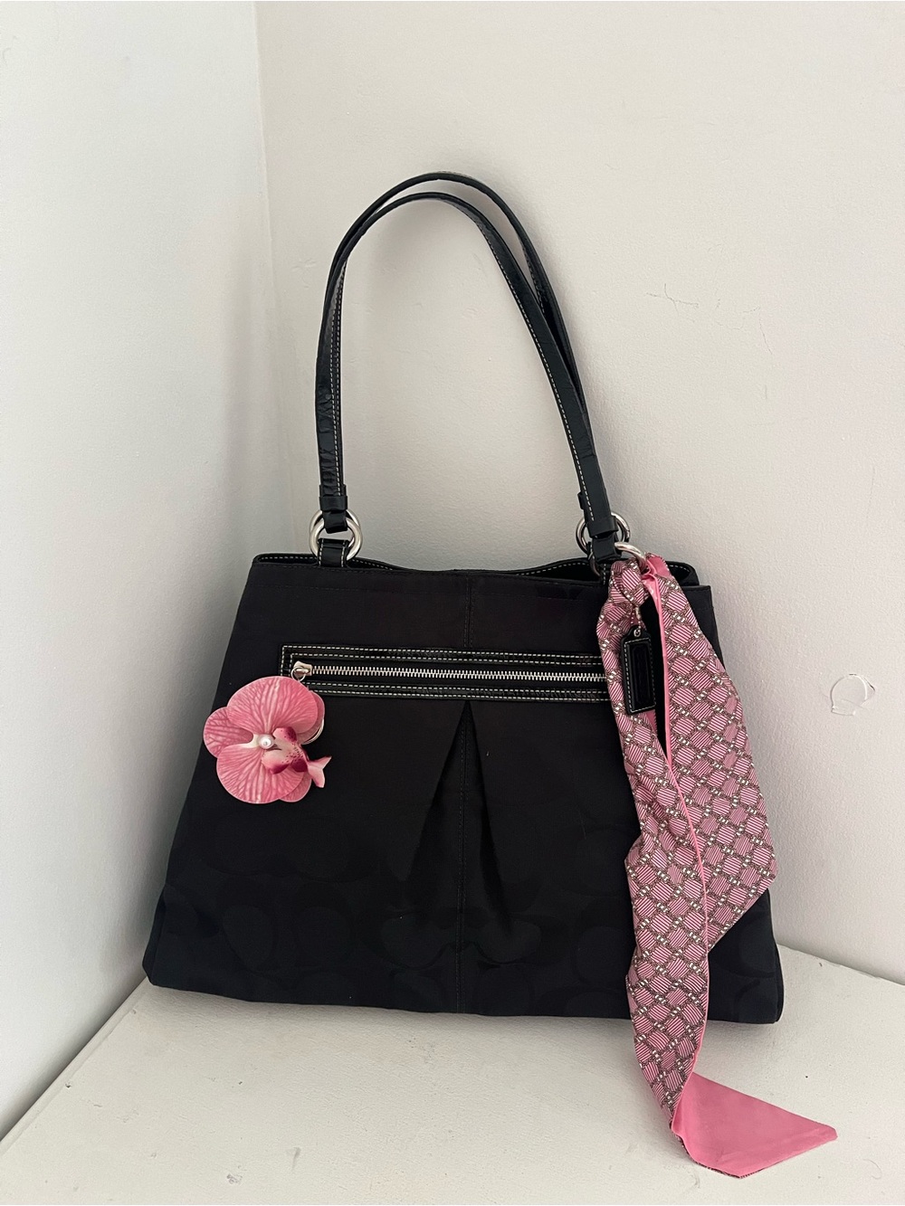 Y2K Black Coach Tote Bag